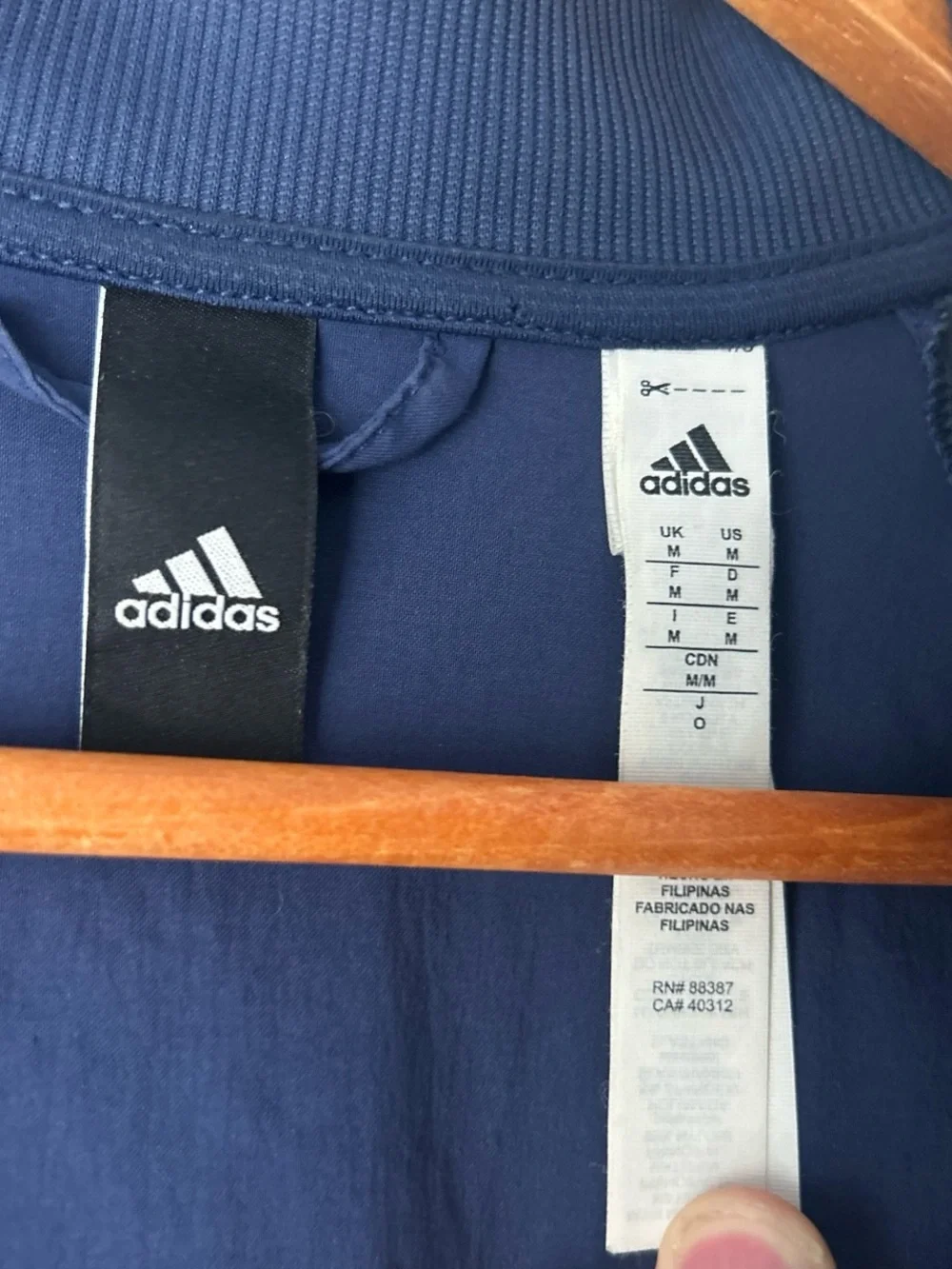 Adidas Men's Blue Colorblock Bomber Jacket